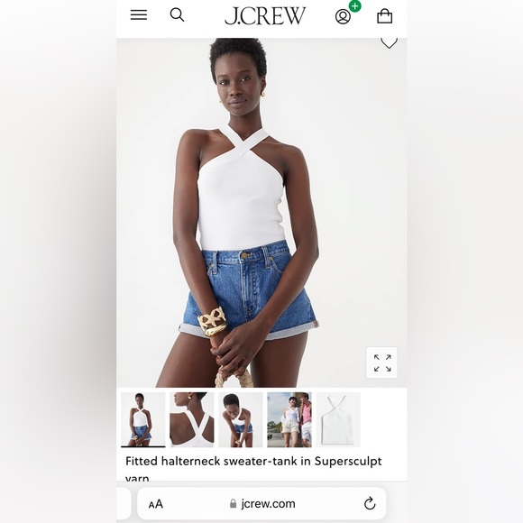 NWT fitted halter-neck tank XXS (black & white available) - Picture 2 of 9